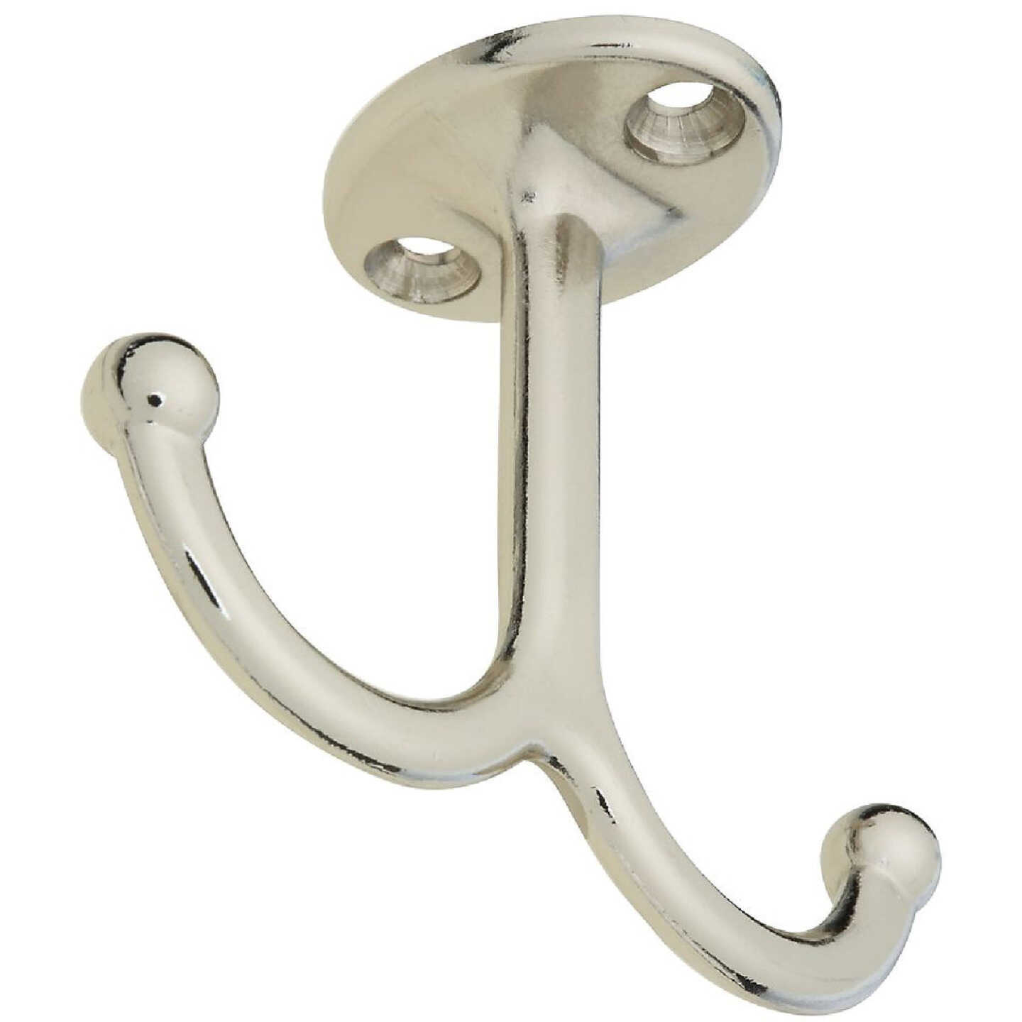 National Hardware Nickel Undershelf Wardrobe Hook, 2 per Card Image 1