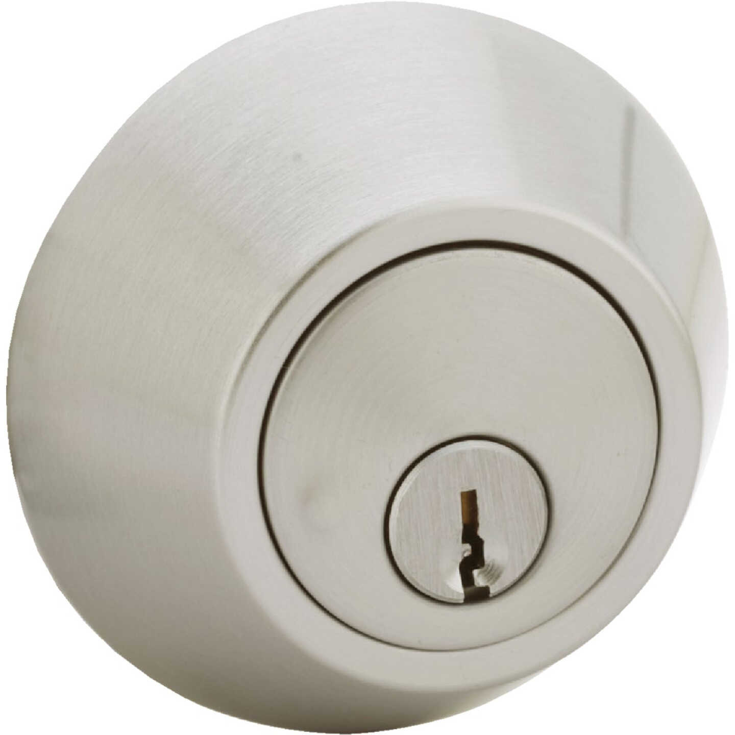 Steel Pro Satin Chrome Single Cylinder Deadbolt Image 1