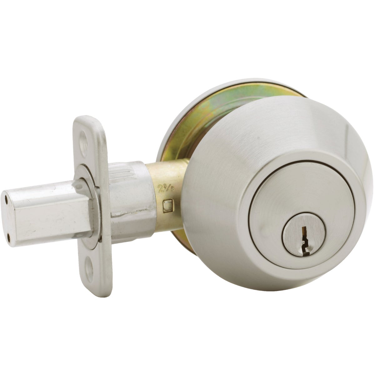 Steel Pro Satin Chrome Single Cylinder Deadbolt Image 3