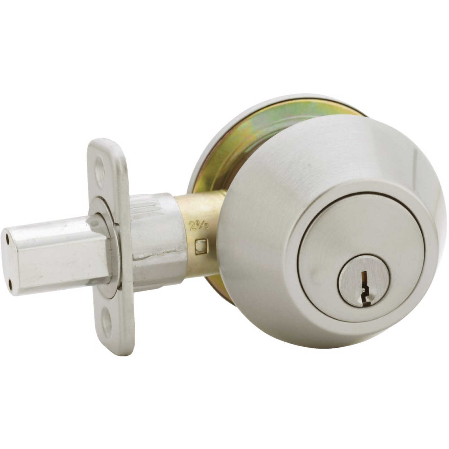 Steel Pro Satin Chrome Single Cylinder Deadbolt Image 3