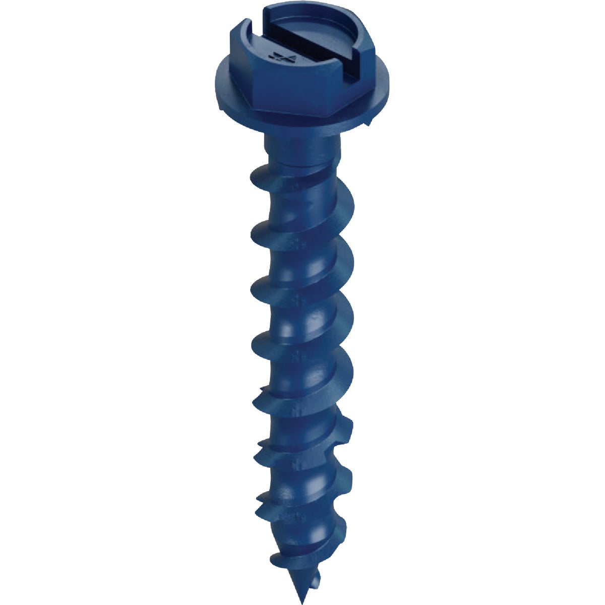 Simpson Strong-Tie Titen Turbo 1/4 In. x 2-3/4 In. Hex-Head Concrete and Masonry Screw, Blue (25-Count) Image 1