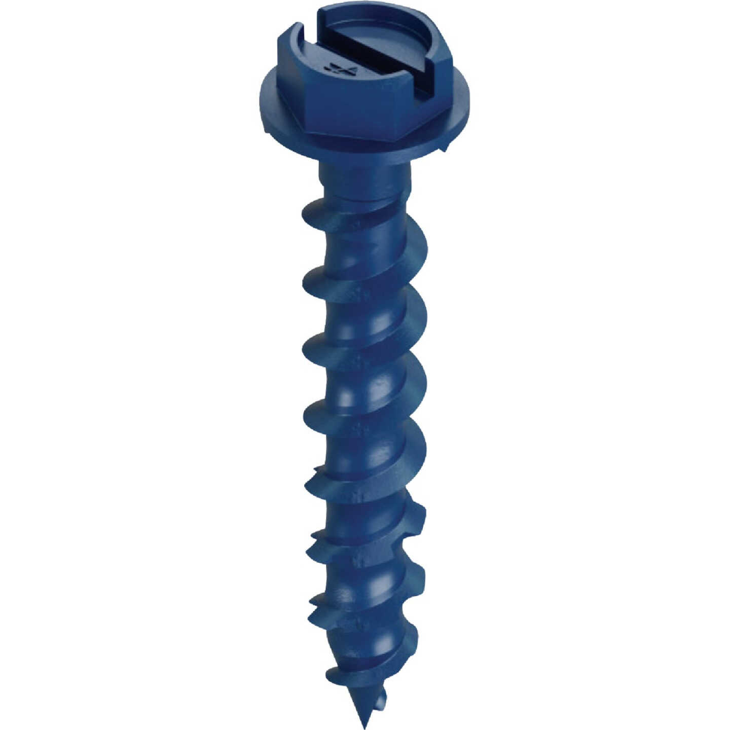 Simpson Strong-Tie Titen Turbo 1/4 In. x 2-3/4 In. Hex-Head Concrete and Masonry Screw, Blue (25-Count) Image 1