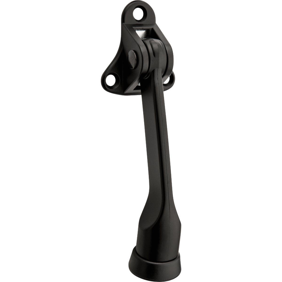 National Hardware 5 In. Matte Black Kickdown Door Stop Image 1