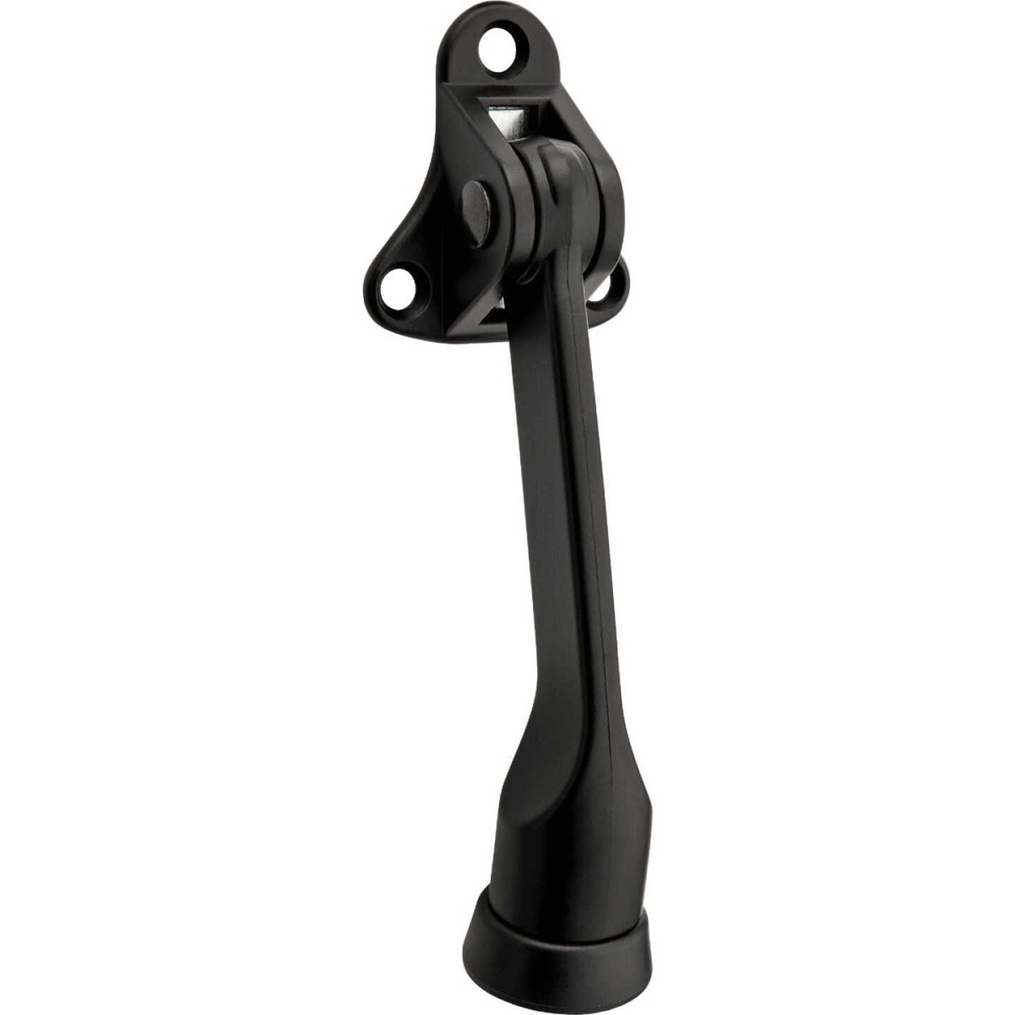 National Hardware 5 In. Matte Black Kickdown Door Stop Image 1