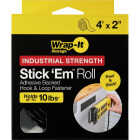 Wrap-It Storage Stick 'Em 2 In. x 4 Ft. Industrial Strength Black Hook & Loop Roll Image 5