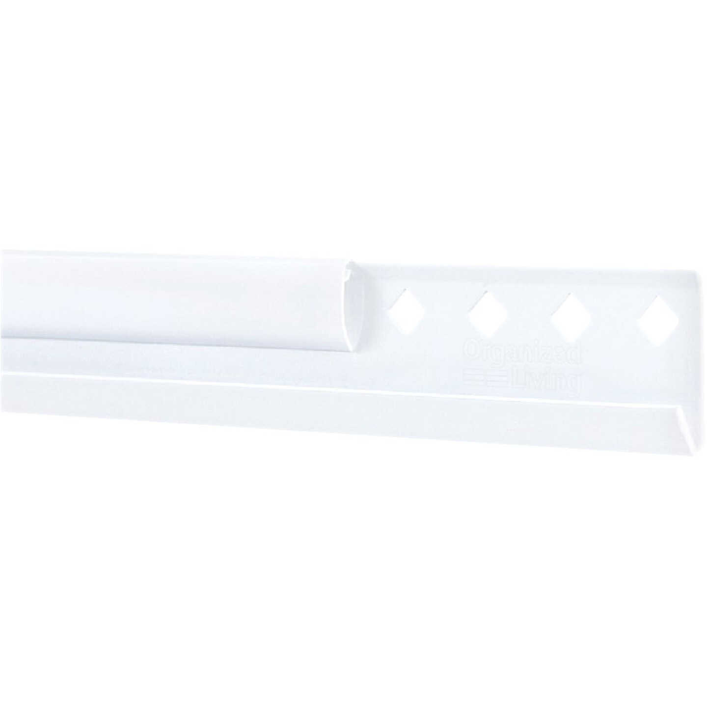 FreedomRail 42 In. White Horizontal Hanging Rail with Cover Image 1