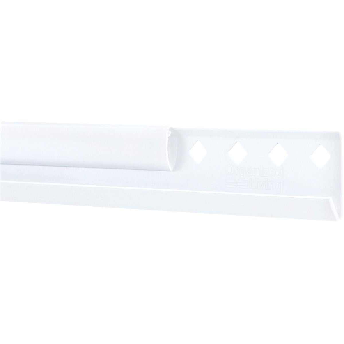 FreedomRail 78 In. White Horizontal Hanging Rail with Cover Image 1