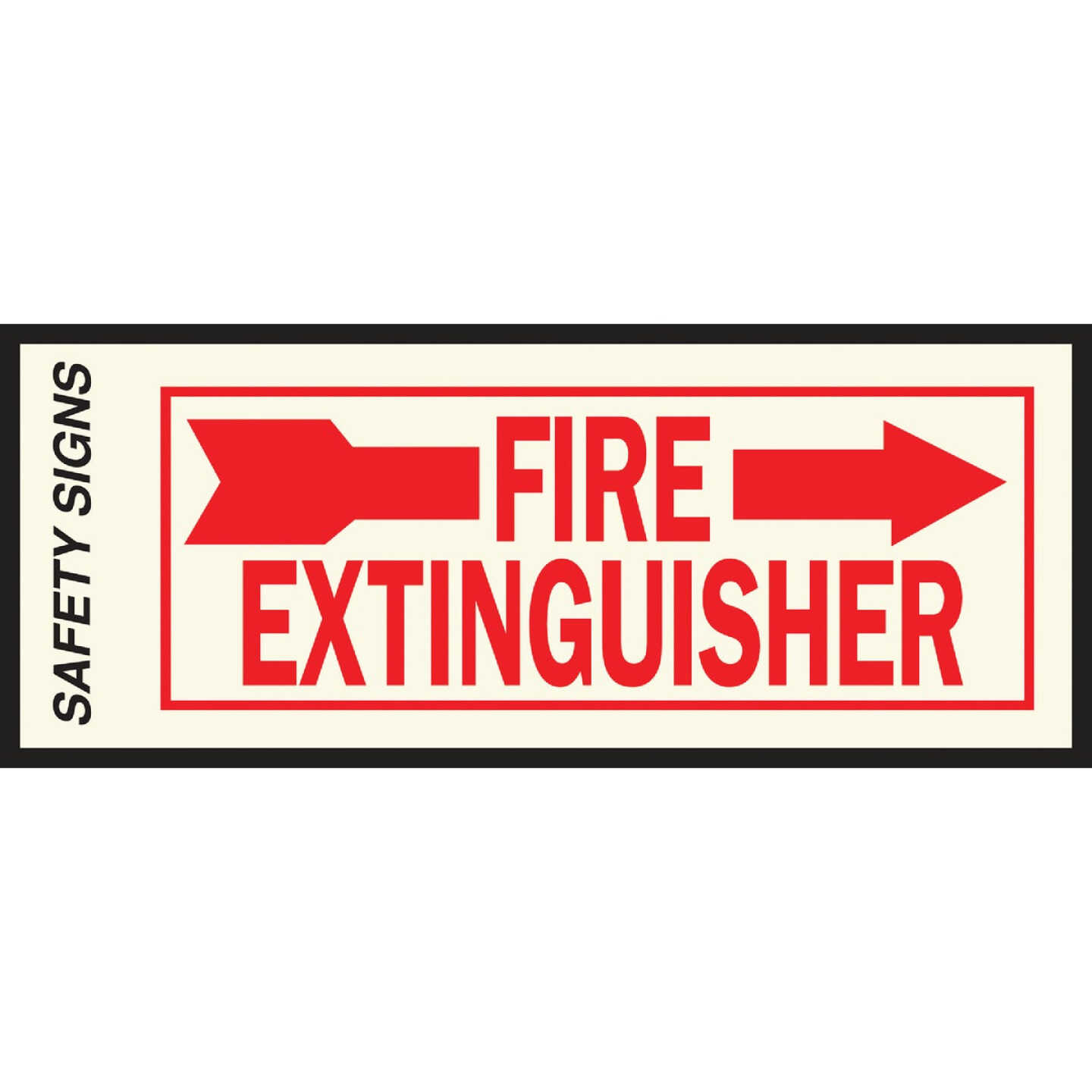 Hy-Ko Vinyl Sign, Fire Extinguisher with Arrow Right Image 1
