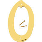Hy-Ko 4 In. Polished Brass House Number Zero Image 1