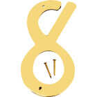 Hy-Ko 4 In. Polished Brass House Number Eight Image 1