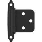 Amerock Matte Black Variable Overlay Self Closing Face Mount Cabinet Hinge (10-Pack) Image 1
