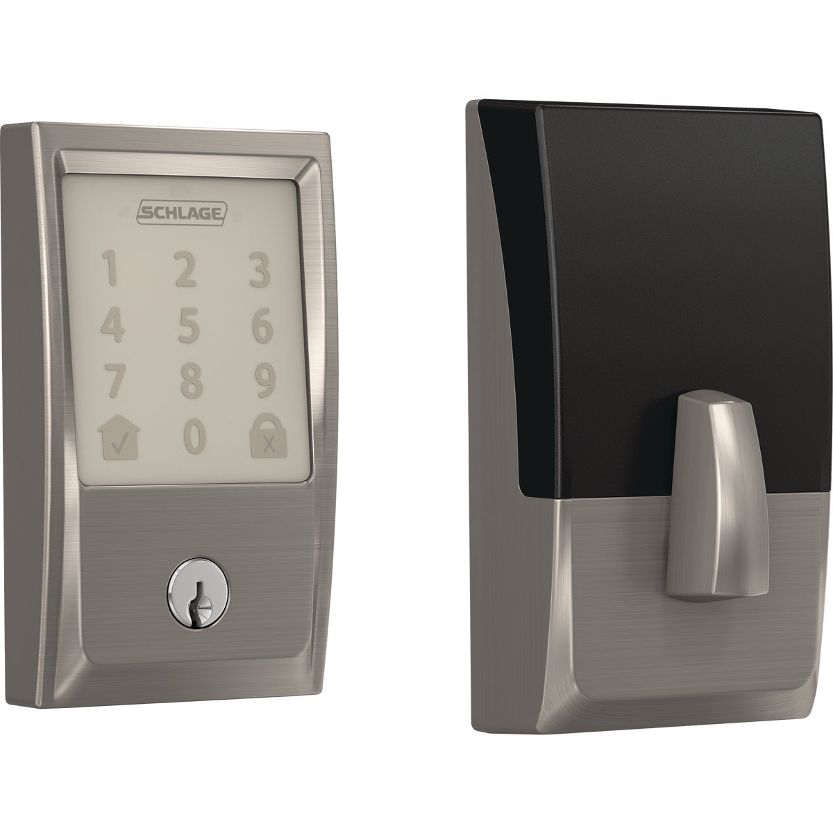 Schlage Encode Century Satin Nickel Smart WiFi Deadbolt Image 1