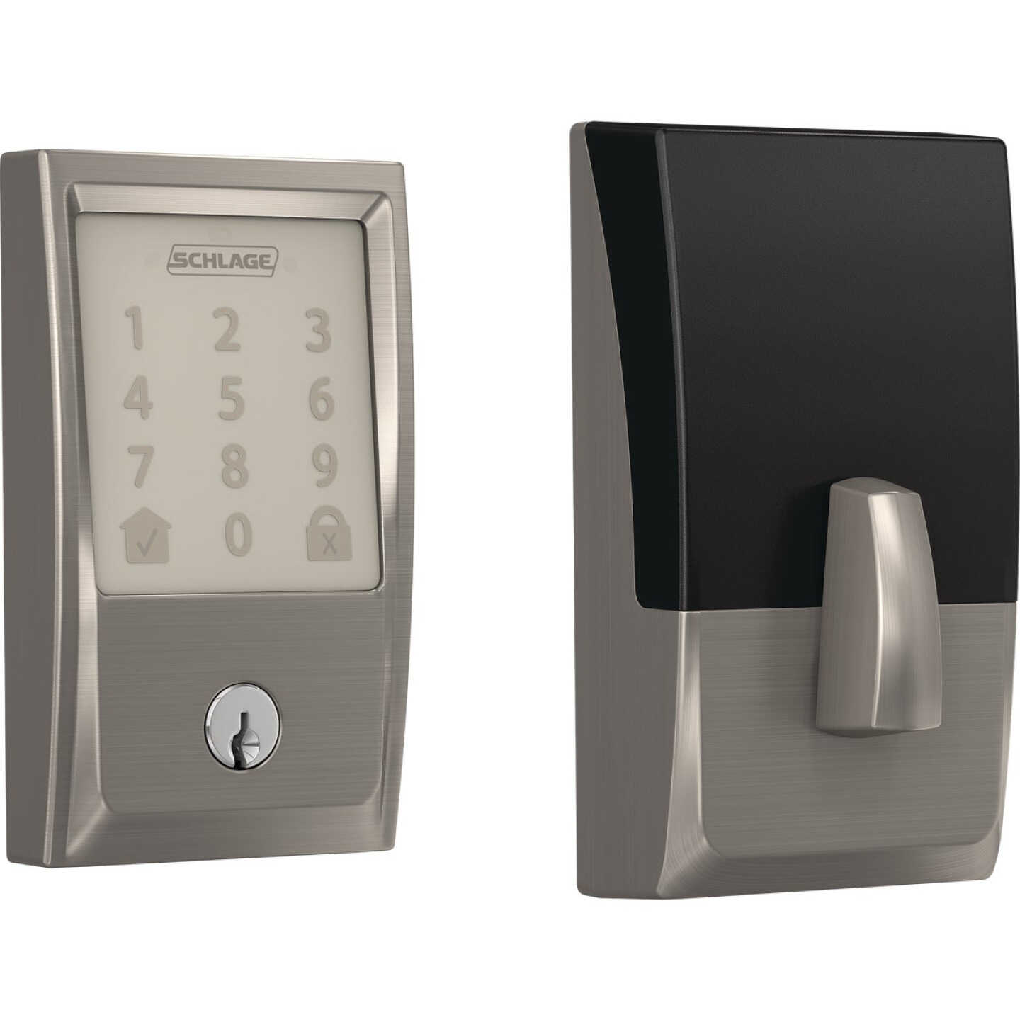 Schlage Encode Century Satin Nickel Smart WiFi Deadbolt Image 1