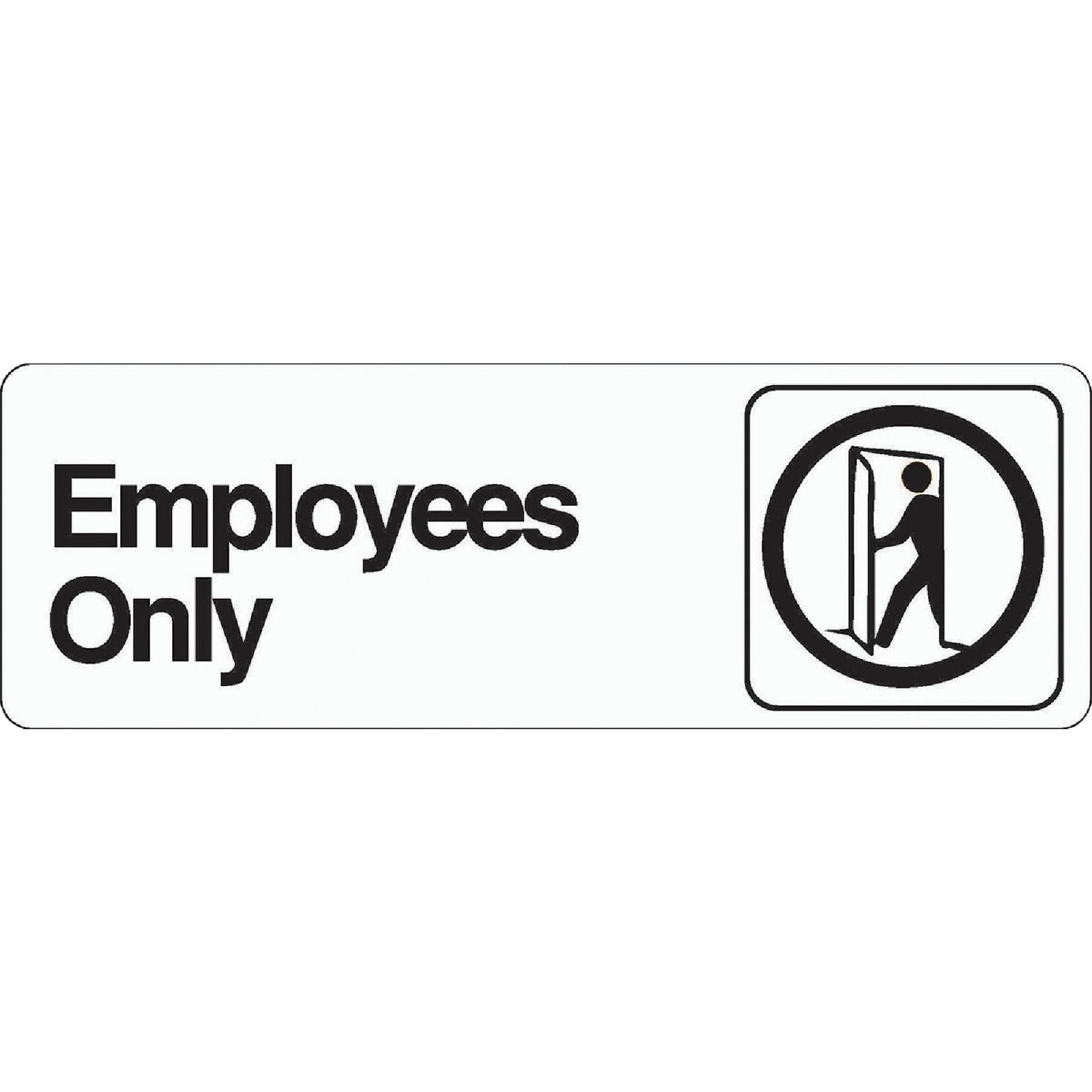 Hy-Ko Deco Series Plastic Sign, Employees Only Image 1