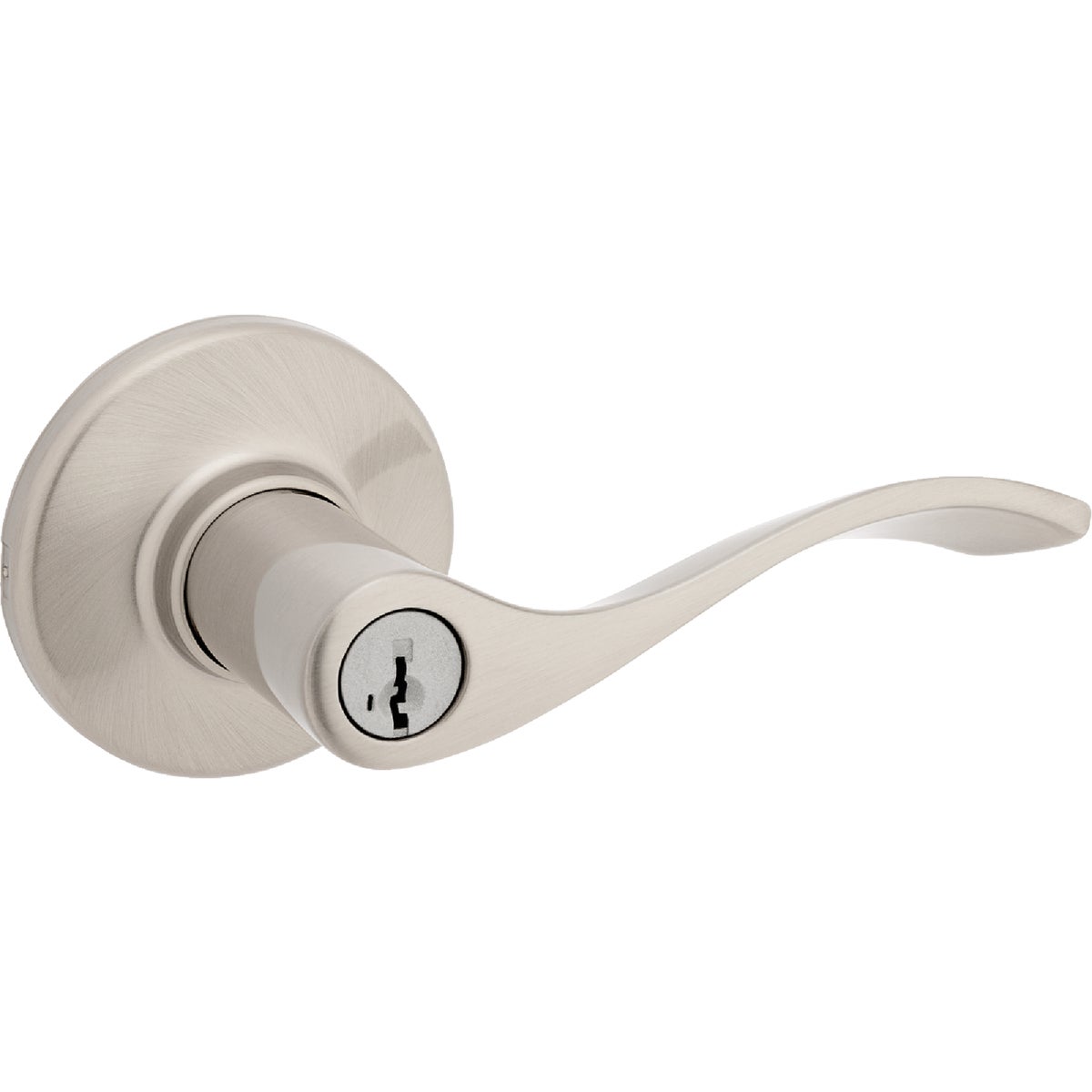 Kwikset Satin Nickel Balboa Entry Door Lever with Smartkey Image 1