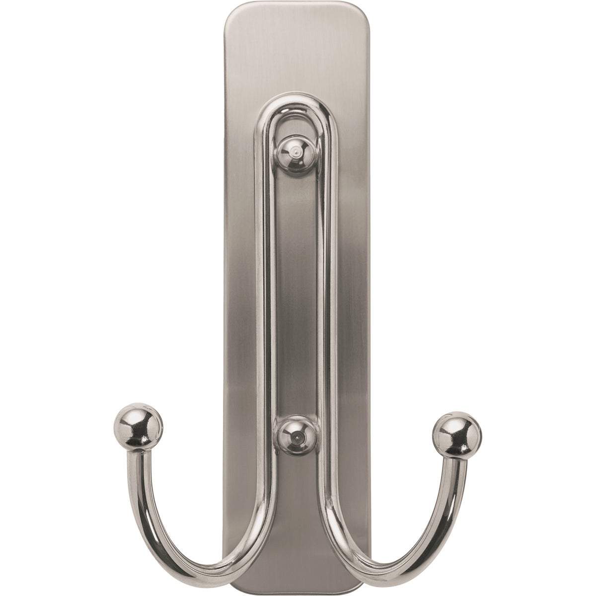 Command Large Decorative Double Hook, Brushed Nickel, 1 Hook, 1 Strip Image 4