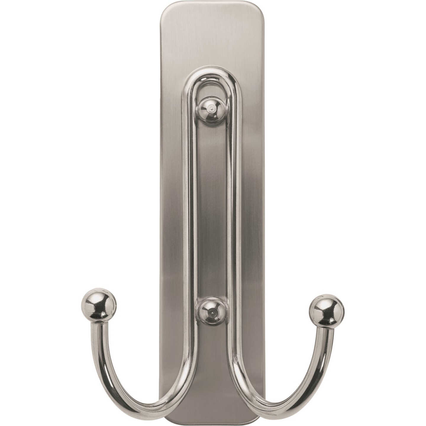 Command Large Decorative Double Hook, Brushed Nickel, 1 Hook, 1 Strip Image 4