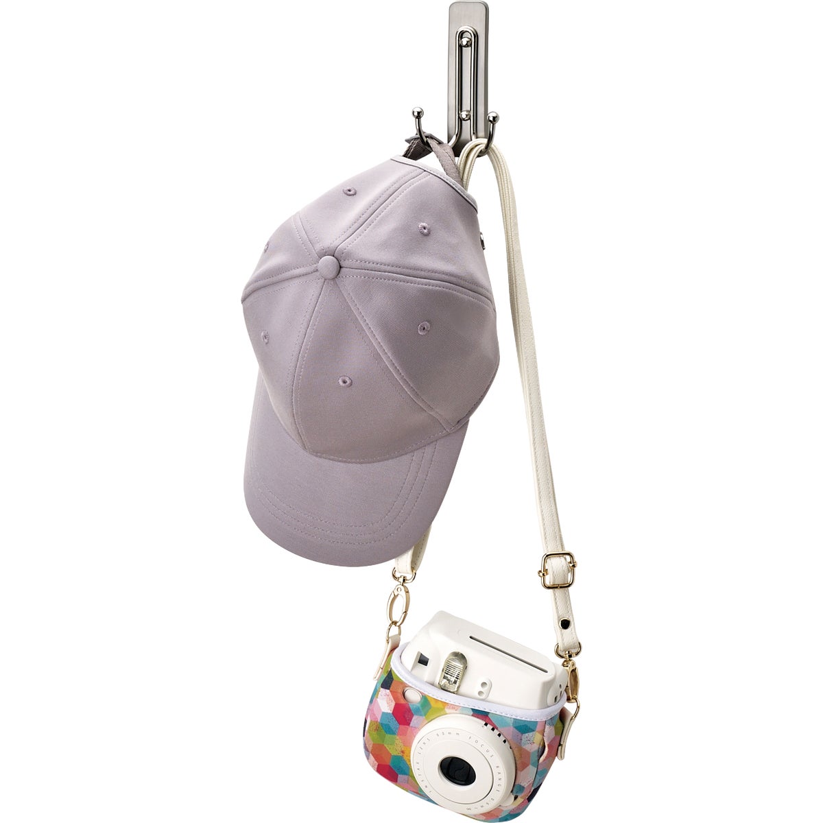 Command Large Decorative Double Hook, Brushed Nickel, 1 Hook, 1 Strip Image 2