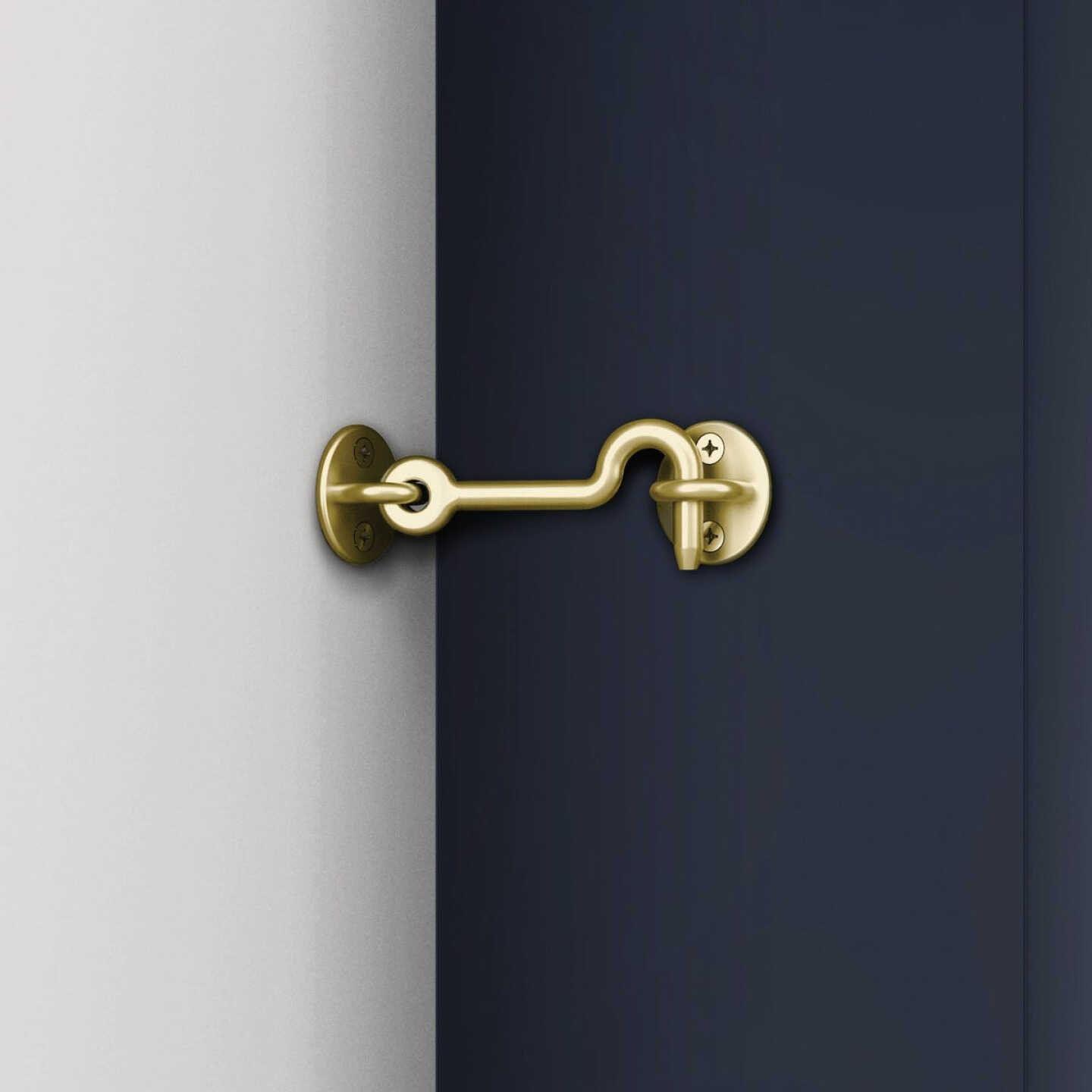 National Hardware Matte Brushed Gold Door Privacy Hook Image 2