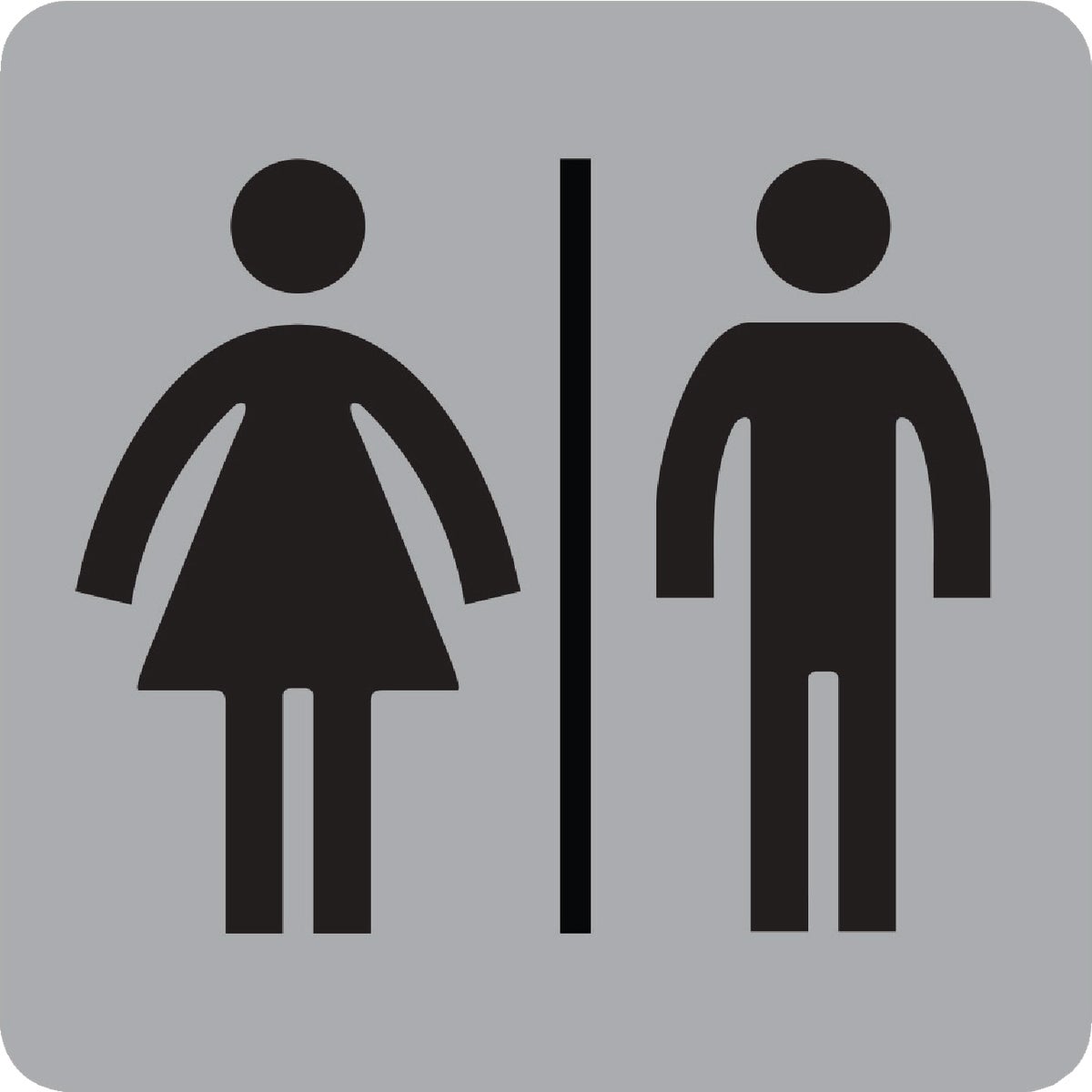 Hy-Ko 4 In. x 4 In. Restroom Sign Image 1