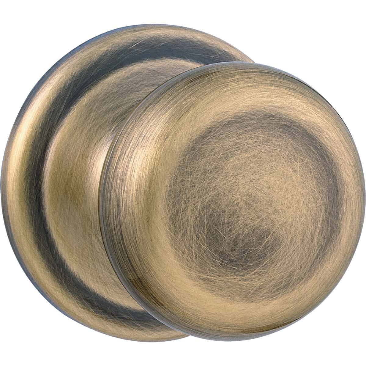 Kwikset Signature Series Antique Brass Hall & Closet Door Knob Image 3