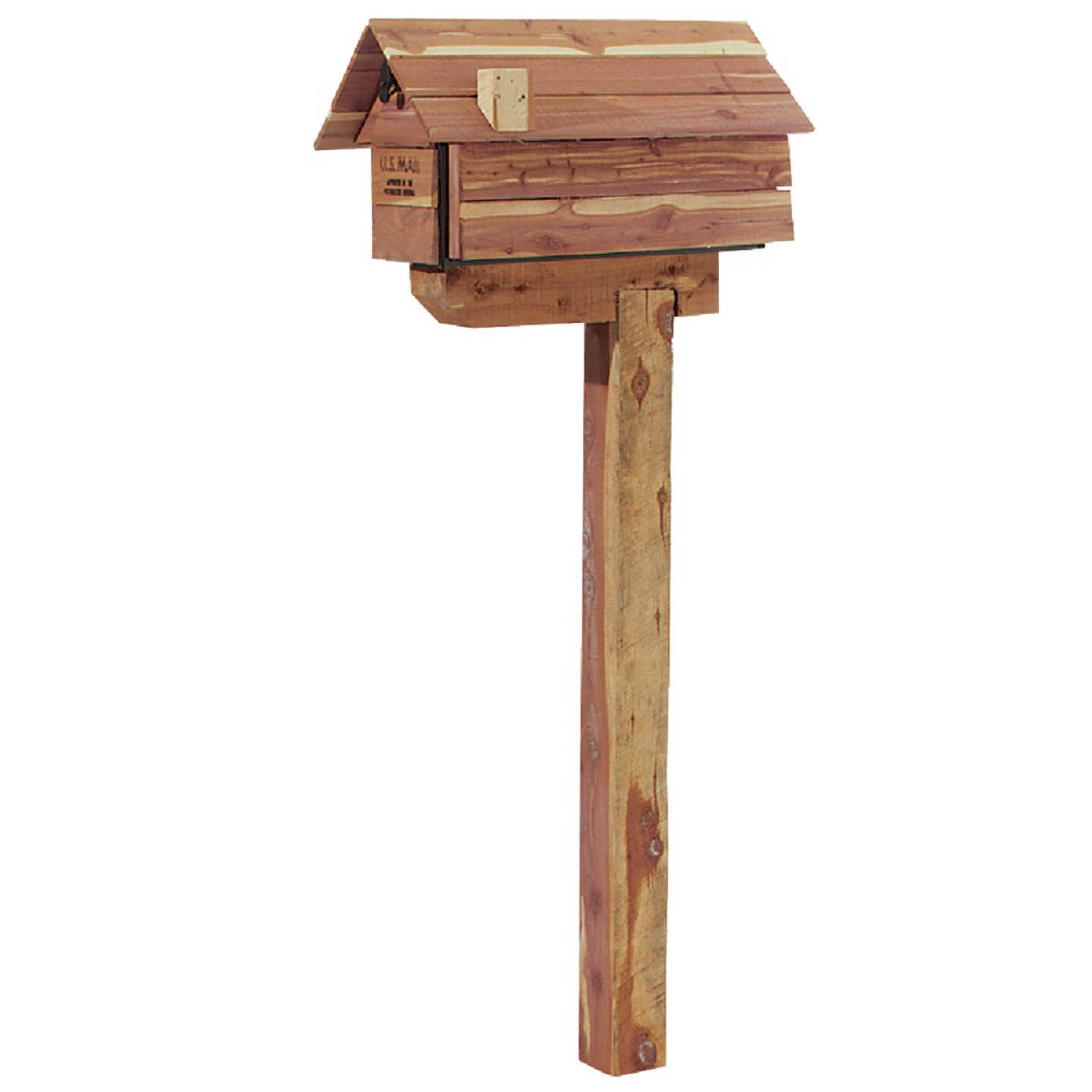 Gibraltar Red Cedar Drive-In Mailbox Post Kit Image 2