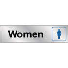 Hy-Ko 2x8 Women Restroom Sign Image 1