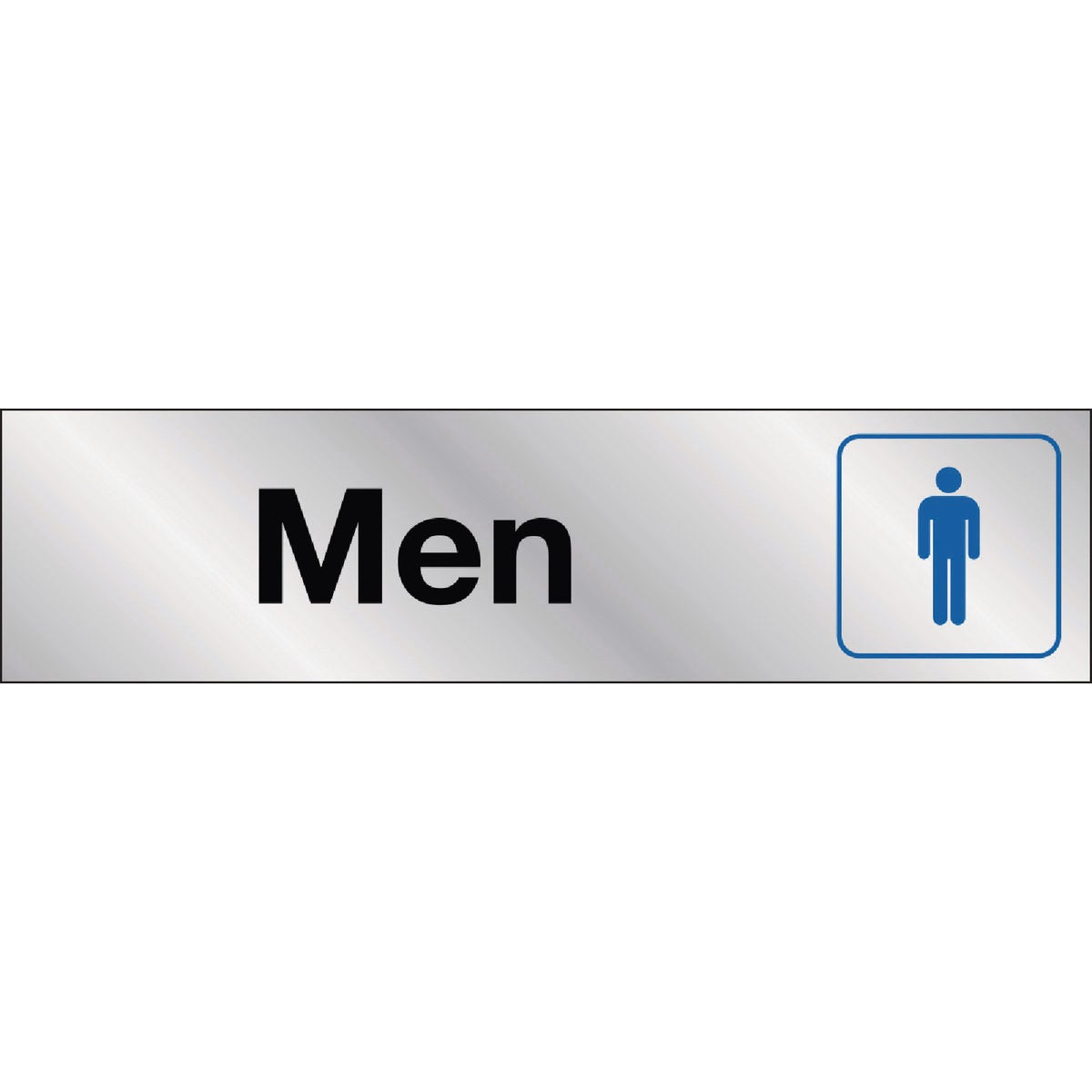 Hy-Ko 2x8 Men Restroom Sign Image 1