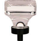 Amerock Glacio Square Clear/Black Bronze Cabinet Knob Image 1