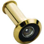 First Watch 130 Deg. Polished Brass Wide Angle Door Viewer Image 1