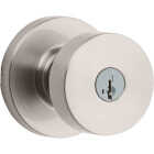 Kwikset Pismo Contemporary Satin Nickel Entry Knob with Smart Key Image 1