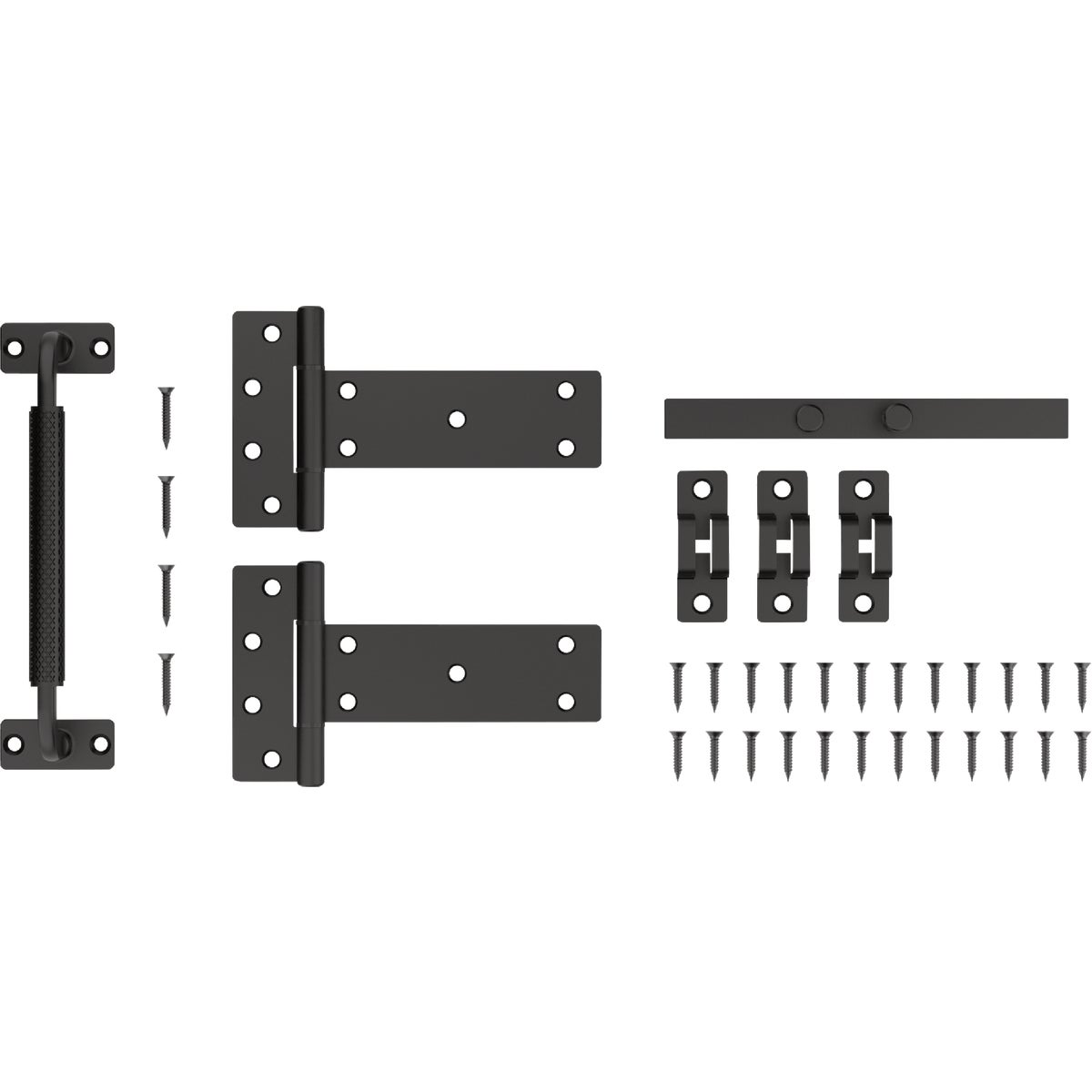 National Hardware 4-Piece Black Industrial Gate Kit