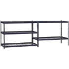 Muscle Rack 48 In. x 24 In. x 72 In. 5-Tier Black Shelving Unit with Wire Shelf Image 3