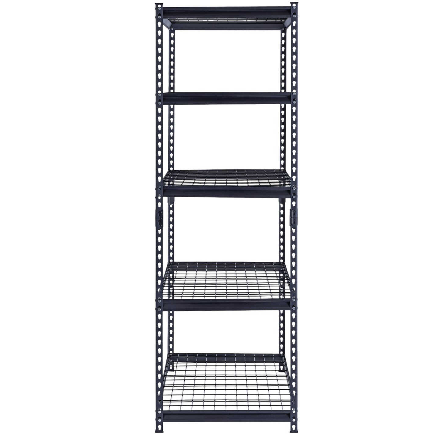 Muscle Rack 48 In. x 24 In. x 72 In. 5-Tier Black Shelving Unit with Wire Shelf Image 5