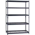 Muscle Rack 48 In. x 24 In. x 72 In. 5-Tier Black Shelving Unit with Wire Shelf Image 1