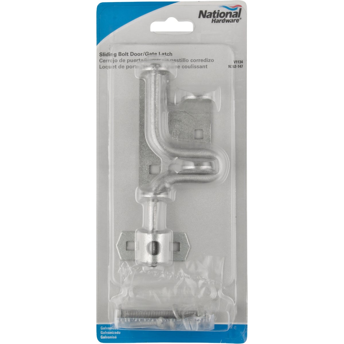National Hardware Galvanized Sliding Bolt Door Gate Latch Image 3