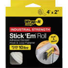 Wrap-It Storage Stick 'Em 2 In. x 4 Ft. Industrial Strength White Hook & Loop Roll Image 7