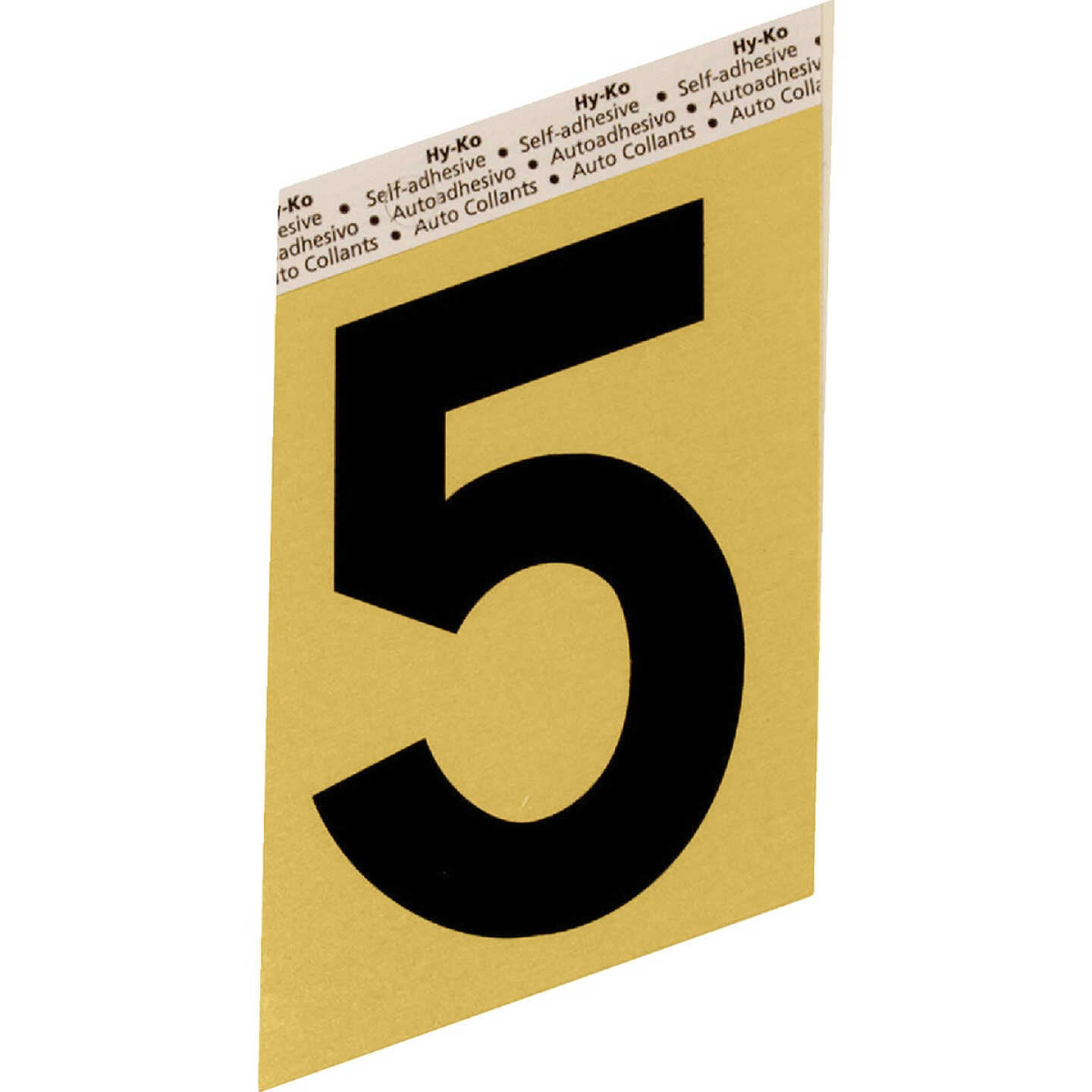 Hy-Ko Aluminum 3-1/2 In. Non-Reflective Adhesive Number Five Image 1