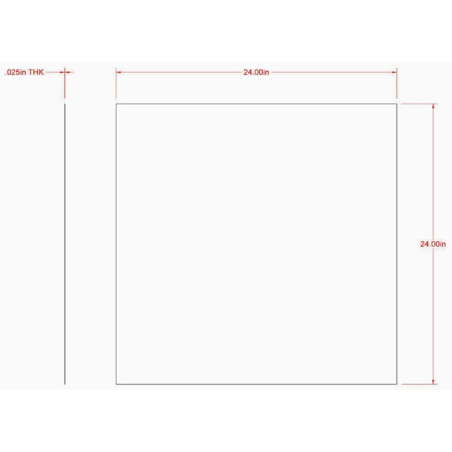 Hillman SteelWorks 24 In. x 24 In. Aluminum Sheet Image 3