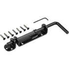 National Hardware Black Spring Loaded Heavy Duty Sliding Bolt Image 1