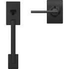 Schlage Matte Black Front Entry Handle & Latitude Lever with Century Trim Image 1