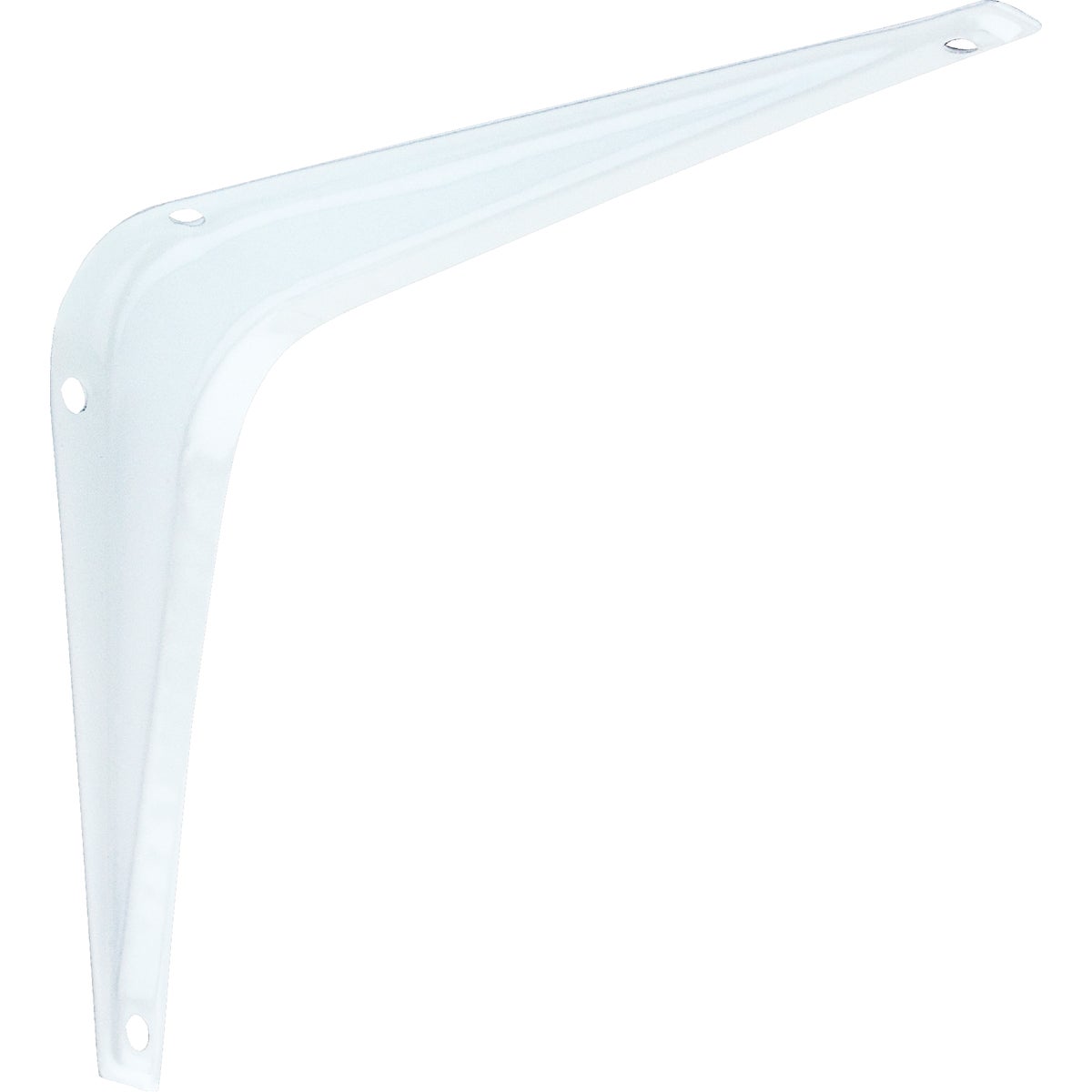 National Hardware 5 In. D. x 6 In. H. White Steel Shelf Bracket Image 1