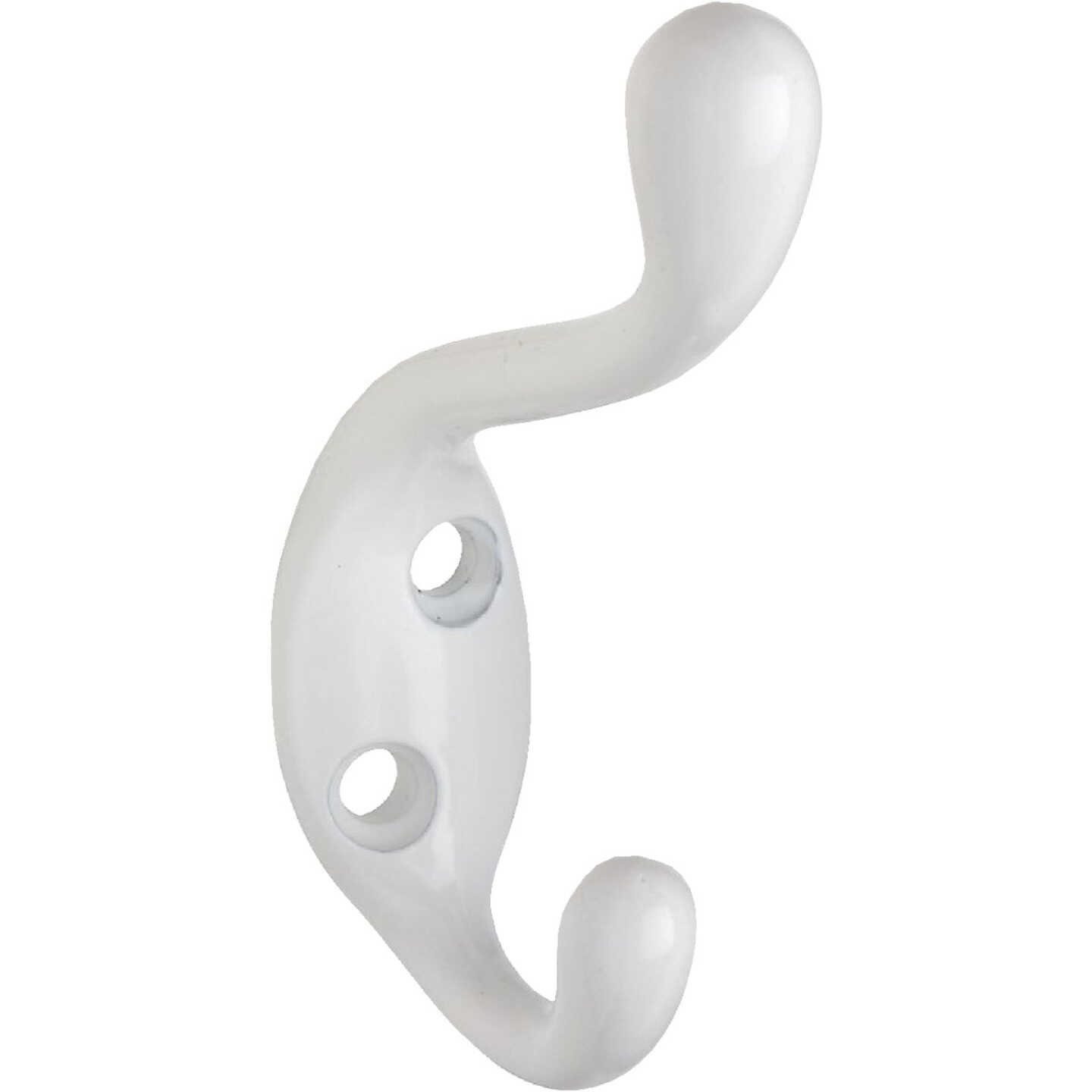 National Hardware Heavy-Duty White Wardrobe Hook Image 1