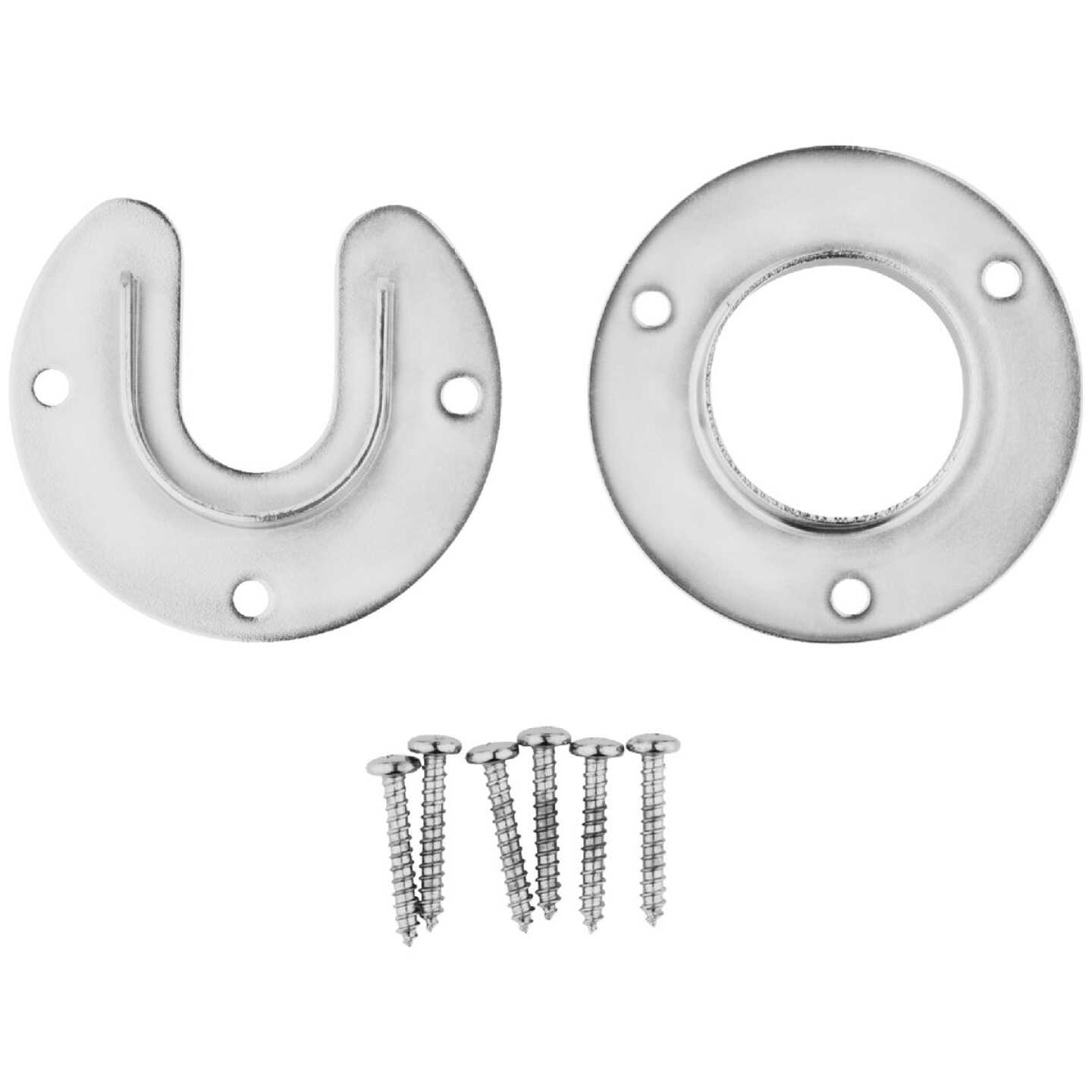 Stanley Home Designs 1-5/16 In. Zinc Closet Rod Socket, Chrome (2-Pack) Image 3