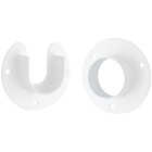 Stanley Home Designs 1-5/16 In. Zinc Closet Rod Socket, White (2-Pack) Image 1