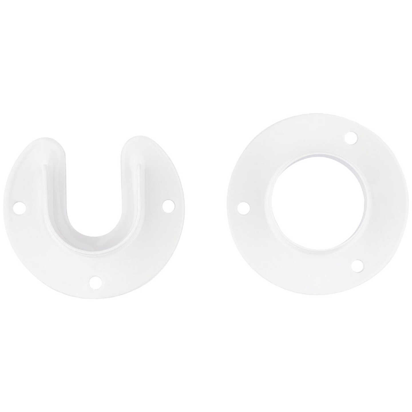 Stanley Home Designs 1-5/16 In. Zinc Closet Rod Socket, White (2-Pack) Image 4