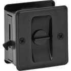 Schlage Matte Black Privacy Pocket Door Lock Pull Image 1