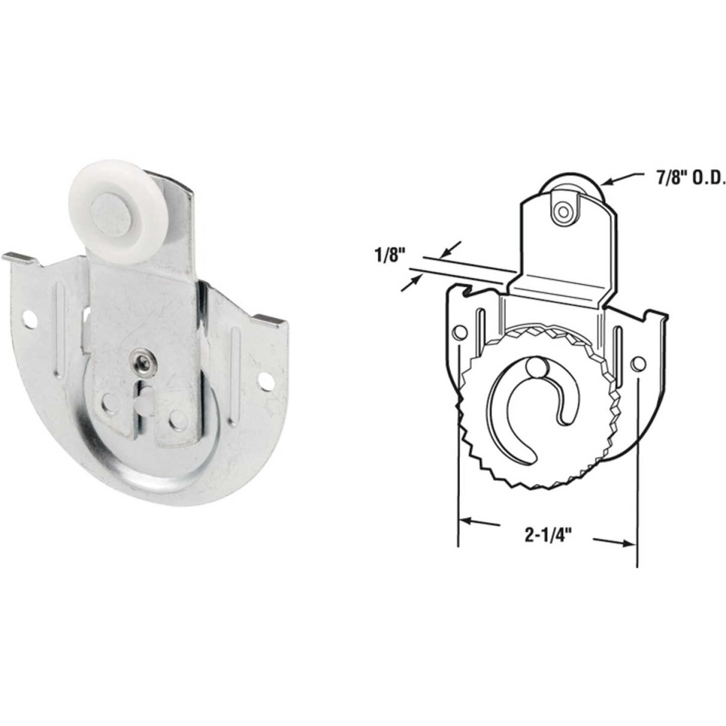 Prime-Line 1/8 In. Offset Adjustable Wheel Front Bypass Door Roller (2-Count) Image 1