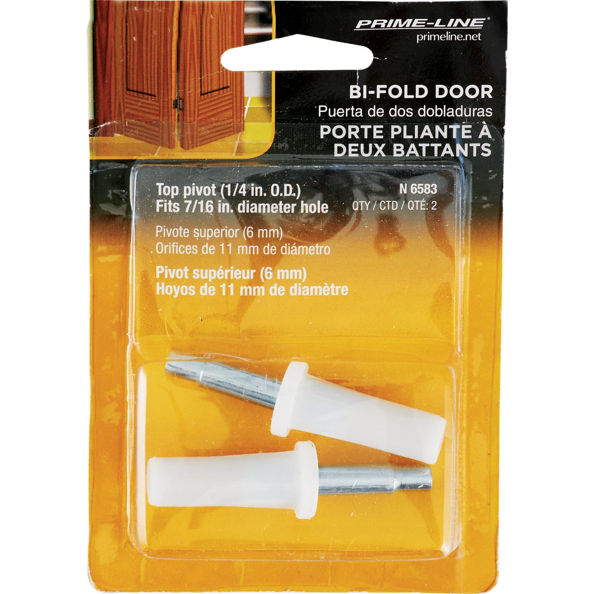 Prime-Line Nylon Base Bifold Door Top Mount Pivot (2 Count) Image 2