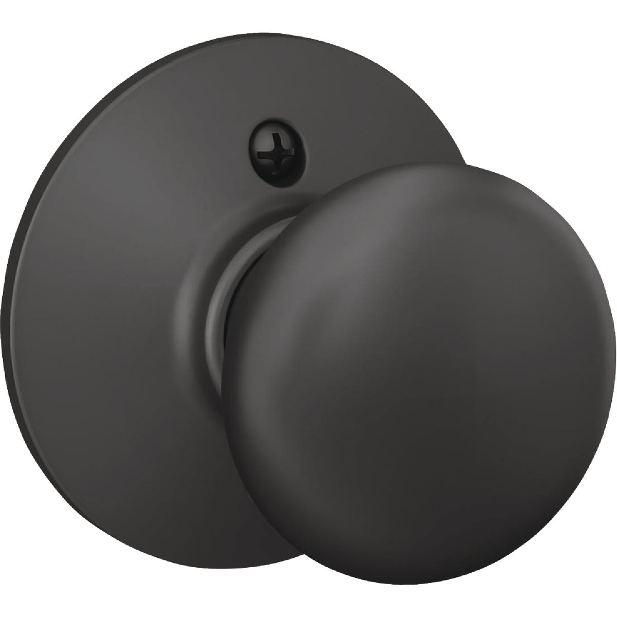 Schlage Plymouth Matte Black Passage Hall & Closet Door Knob Image 3